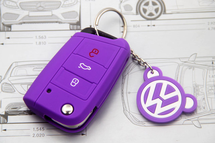 blue Golf siliocne key cover