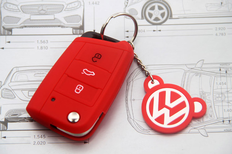red Golf siliocne key cover