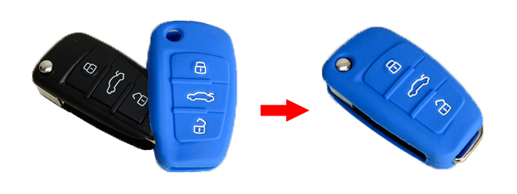 Silicone key fob cover for Audi A2 perfectly