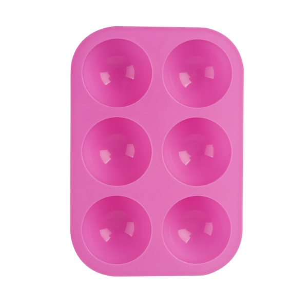 6 Hole round Shape Silicone Molds for cake Baking