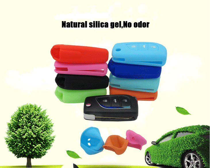 Toyota prado/Mark X car key cover, be made of 100% natural silicone material, which is non-toxic tasteless, eco-friendly, good wear resistance key case for car.