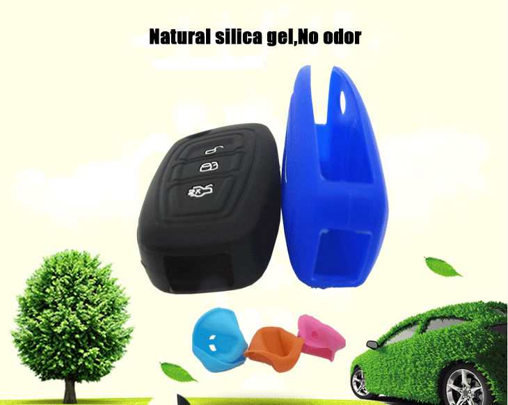 Ford Ecosport key fob cover is made of 100% natural silicone material, which is non-toxic tasteless, eco-friendly, good wear resistance key case for ford.