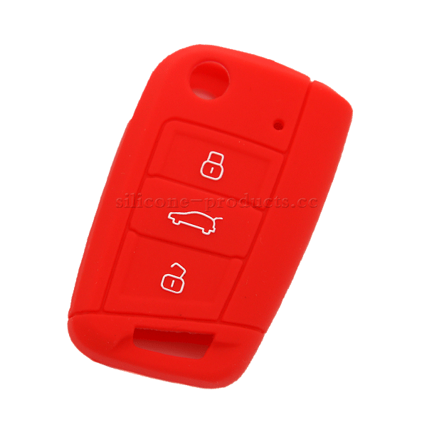 Golf7 car key cover,red,3 buttons,Wrapped around the key head