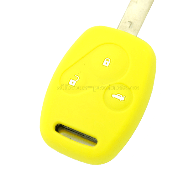 FIT car key cover,yellow,3 buttons,with logo