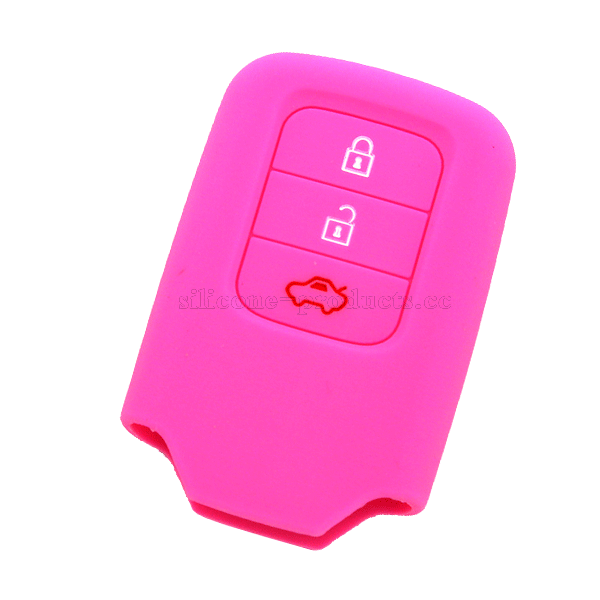 Ling Pai car key cover,pink,3 buttons,debossed design