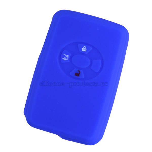 REIZ car key cover,blue,4 buttons,debossed design