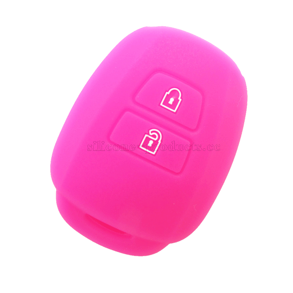 Vios car key cover,pinkred,2 buttons,embossed design