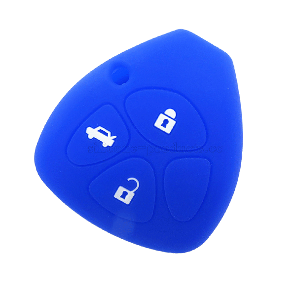 Corol car key cover,blue,4 buttons,debossed design
