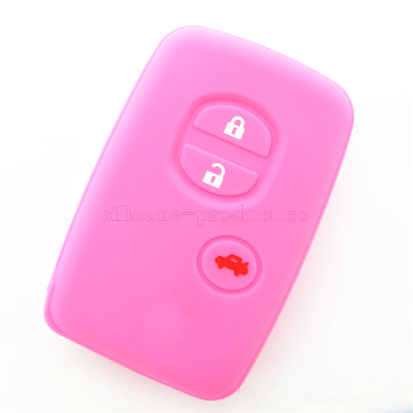 Highlander car key cover,pink,3 buttons,debossed design