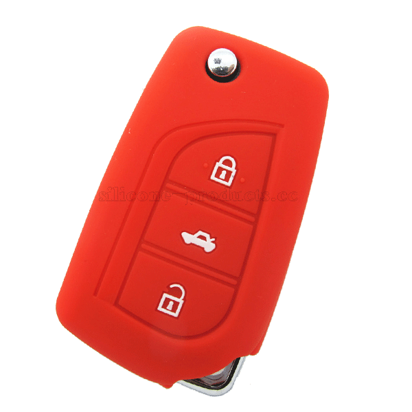 Mark X car key cover,red,3 buttons,embossed design