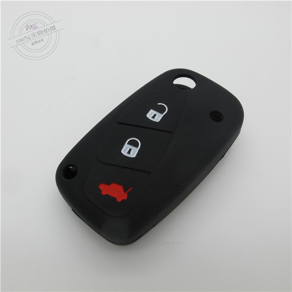 Fiat key protector, silicone car key covers, remote car key case, black,low price silicone key holder for Fiat