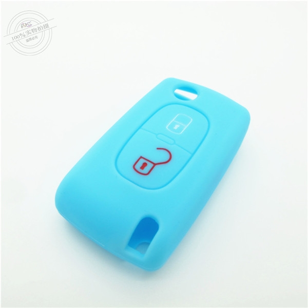 Citroen car key covers, hot sale car key case for Citroen, 2 buttons, cheap car key wallet, waterproof silicone car key protector