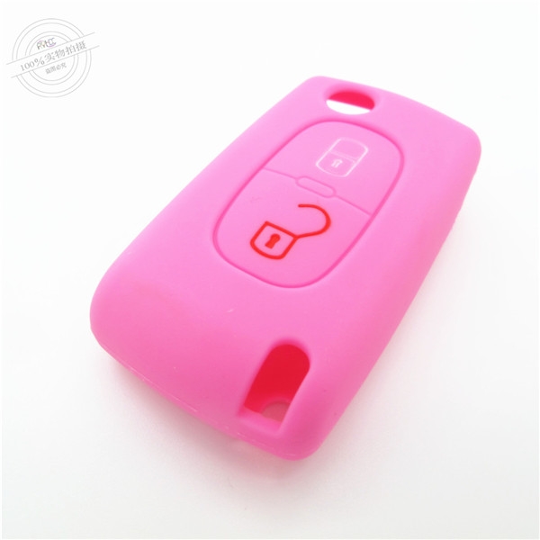 Citroen car key covers, cheap silicone key holder for Citroen, multi-color silicone car key shell, low price silicone key bag
