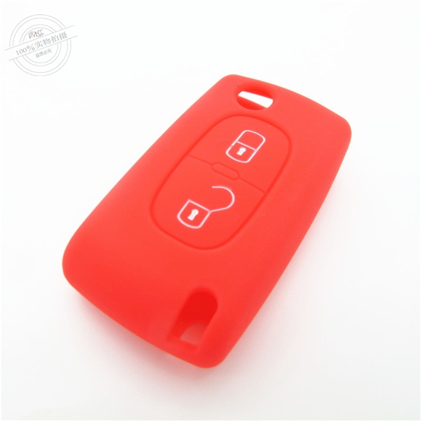 Citroen car key covers, high quality silicone key case, red silicone key bag ,silicone key protector, hot-sale silicone key protector