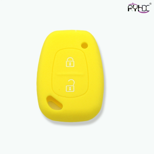 Renault silicone car key case, remote control key covers, the most popular car key covers,yellow silicone key protector