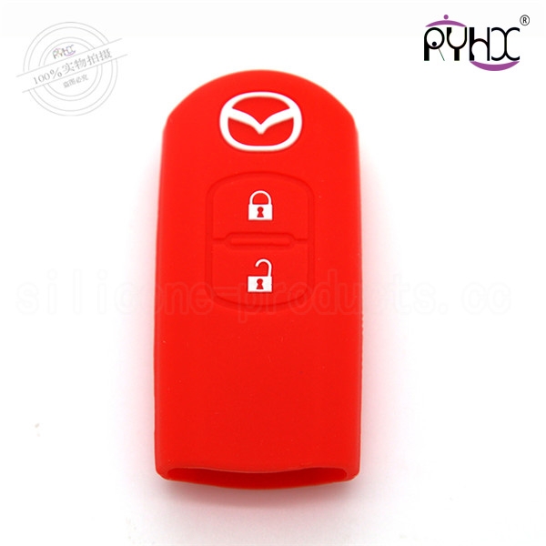 Mazda car key silicone sheath, high quality key silicone wallet, the most popular silicone key pouch for car, red key silicone shuck