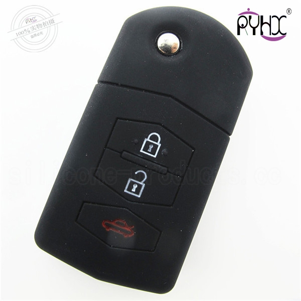 Mazda silicone key case, low price car key silicone covers, non-toxic key silicone protective covers
