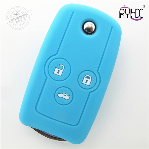 Honda 3 buttons key silicone protective bag, remote control car key silicone case, beautiful design car key fob covers