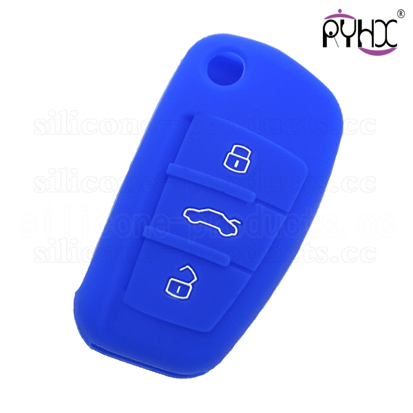 2016 Audi TT car key cover, Audi carkeycover,blue,3 buttons,with logo,debossed design