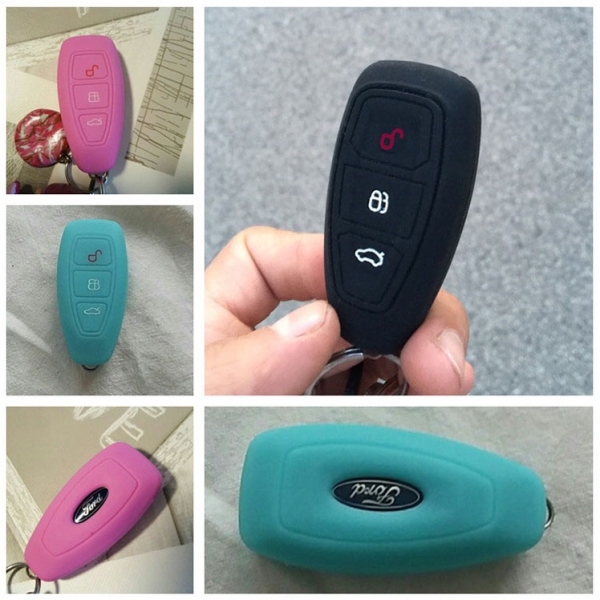 Online wholesale 2013 rose-red Ford mondeo key cover,3 button.
