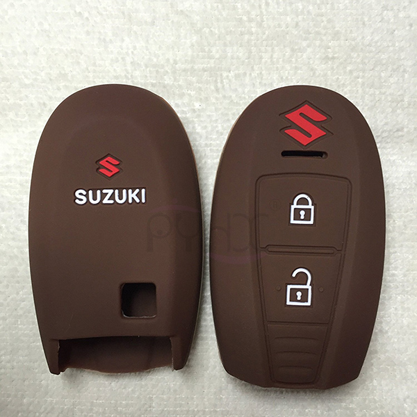 The front and back of Silicone Key Cover For Suzuki Swift Kizashi SX4 S-Cross Maruti Ciaz Baleno(2 buttons).