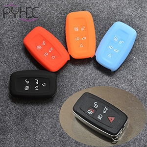 Custom car key remote silicone cover case skin protector for 5 Buttons LandRover Discovery4 RangeRover​.