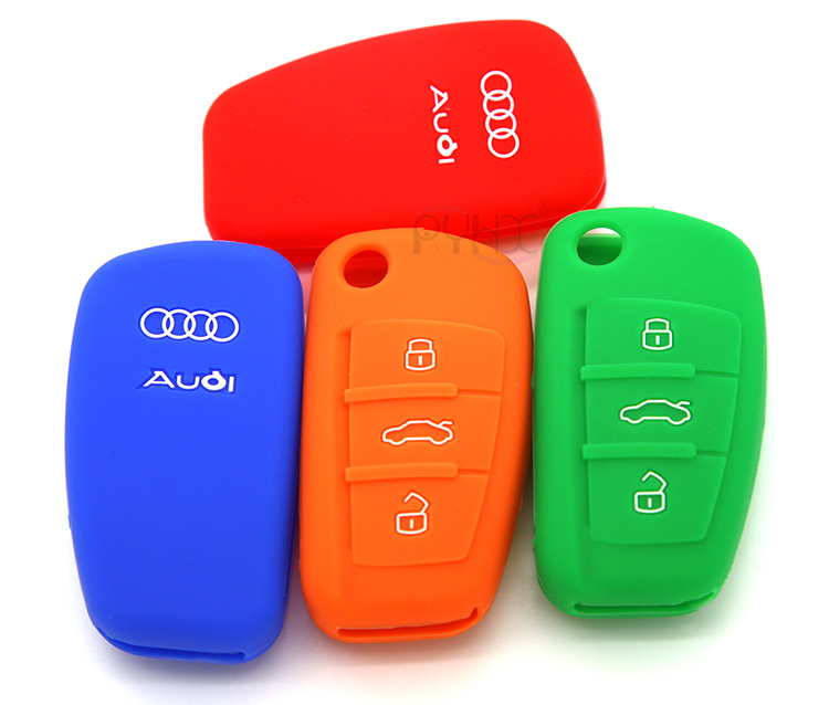 Silicone car key shuck for Audi A4(4 colors)