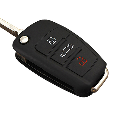 Black-Audi-rubber-Key-Shell