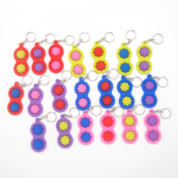High Class Comfortable Diamand Style Silicone Stress Relief Toy with Keychain