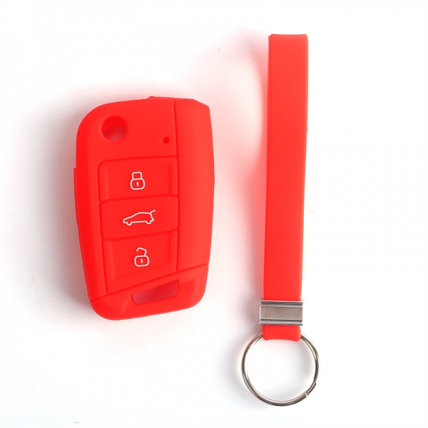 Wholesale New Design VW Golf 7 Silicone Key Cover with 3 Buttons and Multiple Colors Optional