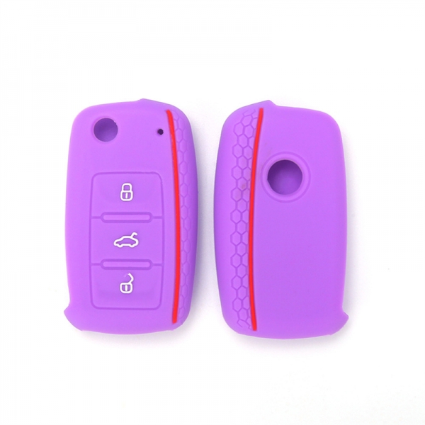 Original Factory Silicone Car Remote Cover with 3 buttons and  a cool straight wire design for most VW models