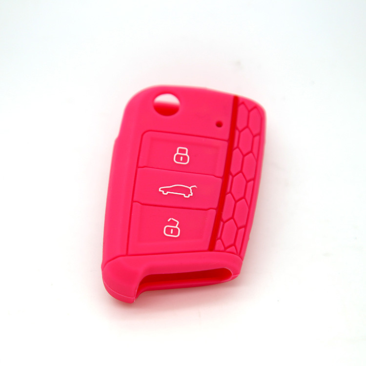 Golf7 car key cover,purple, 3 buttons.