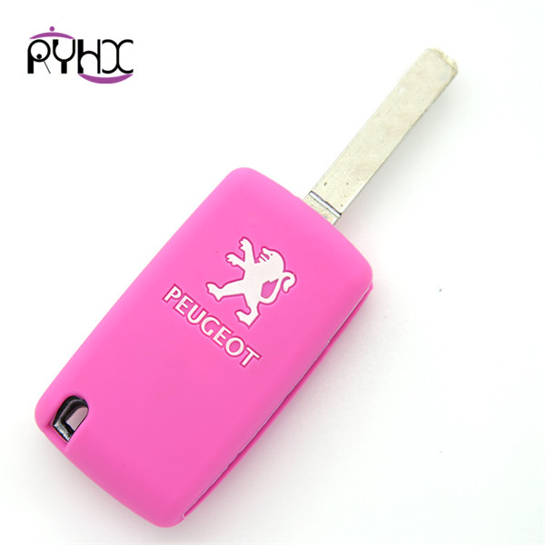 Peogeot  207 key fob cases|covers|protectors|skins with logo for Peogeot  207|307|308|407,3 buttons,a variety of colors,completely natural silicone.