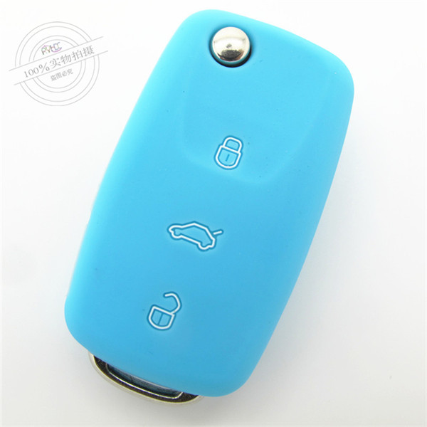 Volkswagen generic car key cover |Case|protector|skin with logo,3 buttons,completely natural silicone.