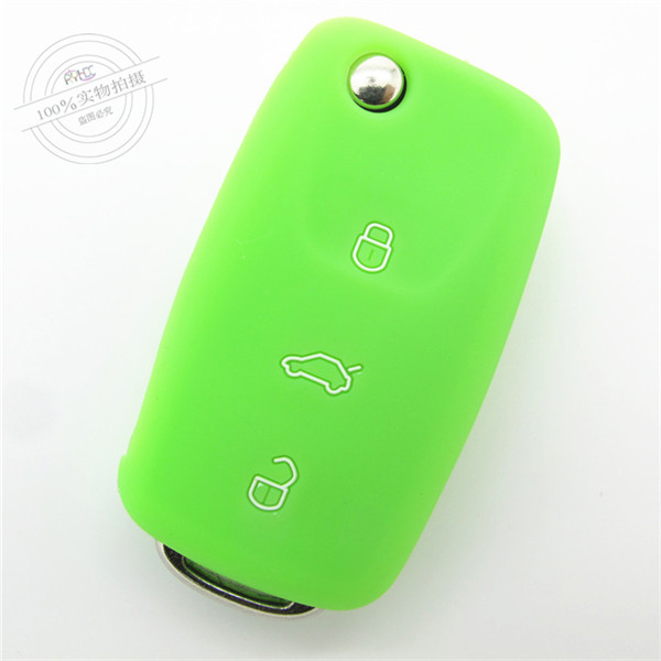 Volkswagen generic car key cover |Case|protector|skin with logo,3 buttons,completely natural silicone.