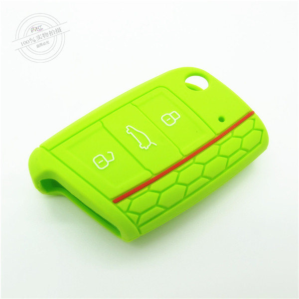  Golf7 car key cover,glow green in the dark,3 buttons.