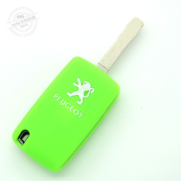Peogeot  307 key fob covers|cases|protectors|skins with logo for Peogeot  207|308|407,2 buttons,a variety of colors,completely natural silicone.