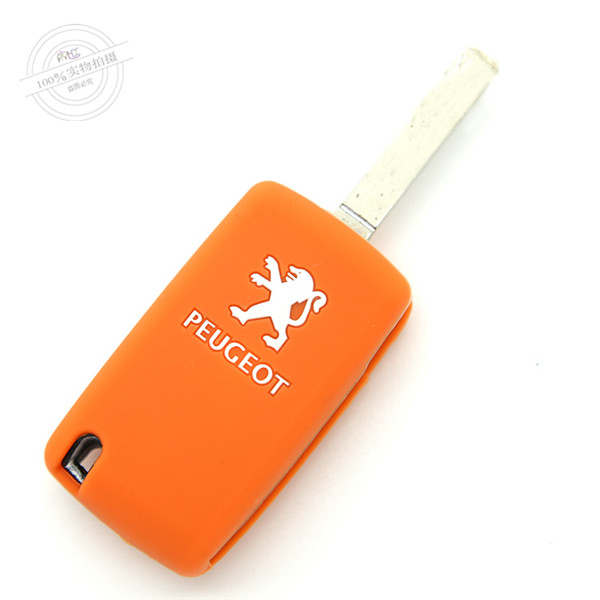 Peogeot  307 key fob covers|cases|protectors|skins with logo for Peogeot  207|308|407,2 buttons,a variety of colors,completely natural silicone.