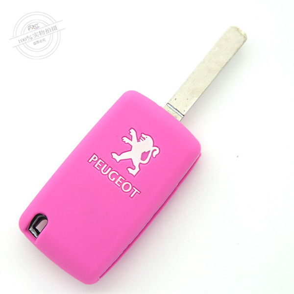 Peogeot  307 key fob covers|cases|protectors|skins with logo for Peogeot  207|308|407,2 buttons,a variety of colors,completely natural silicone.