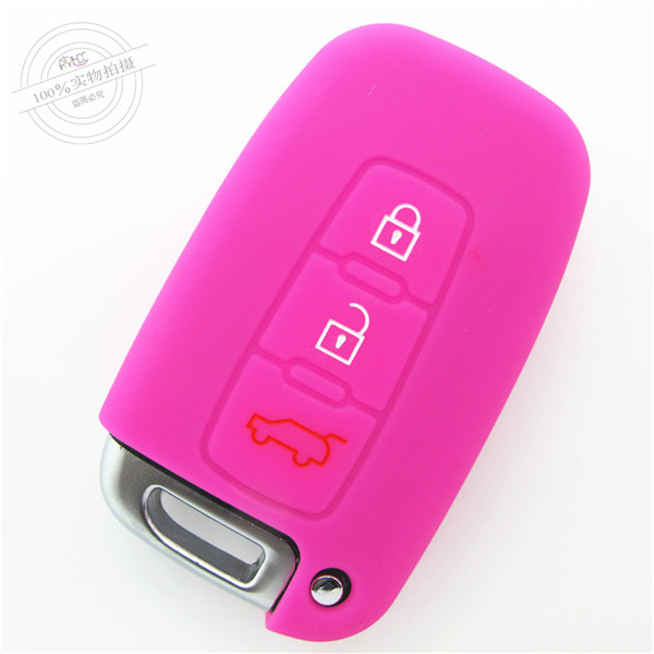 Hyundai Tucson IX35 key fob covers|cases|protectors|skins with logo for Santa Fe IX45,3 buttons,a variety of colors,completely natural silicone.