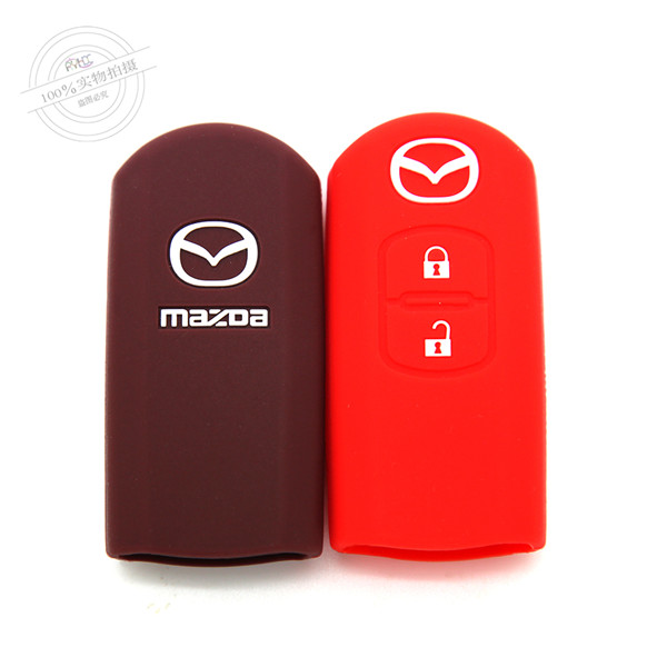 Mazda M3 car key covers|cases|protectors|skins with logo for Mazda M6,2 buttons,blue,completely natural silicone.