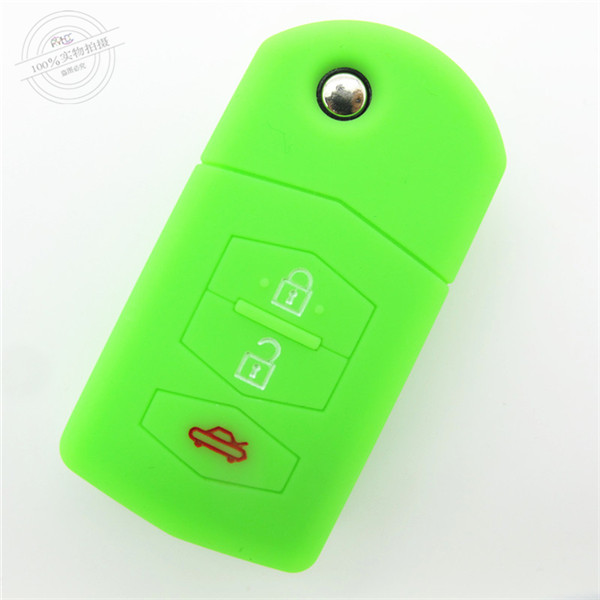 Mazda M6 key cases|covers|protectors|skins with logo for Mazda M3,3 buttons,a variety of colors,completely natural silicone.