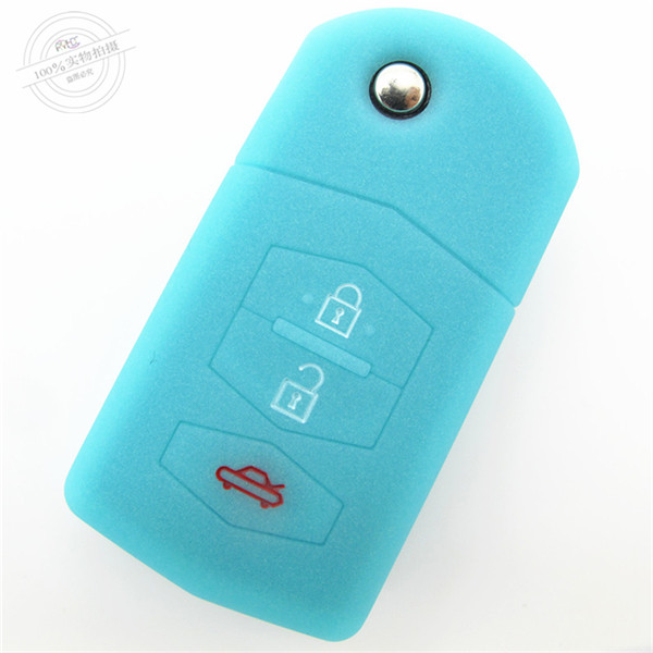 Mazda M6 key cases|covers|protectors|skins with logo for Mazda M3,3 buttons,a variety of colors,completely natural silicone.