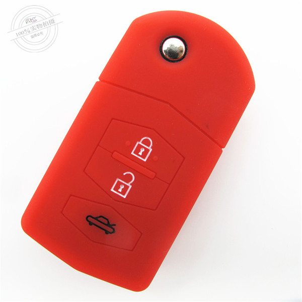 Mazda M6 key cases|covers|protectors|skins with logo for Mazda M3,3 buttons,a variety of colors,completely natural silicone.