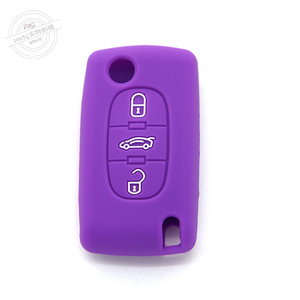 Citroen key fob covers|cases|protectors|skins without logo,3 Buttons,10 colors,completely natural silicone.