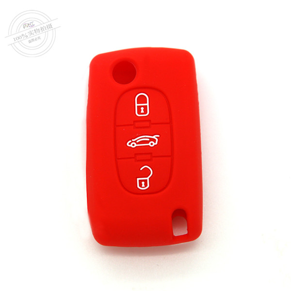 Citroen key fob covers|cases|protectors|skins without logo,3 Buttons,10 colors,completely natural silicone.
