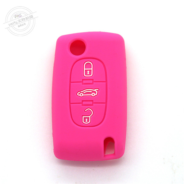 Citroen key fob covers|cases|protectors|skins without logo,3 Buttons,10 colors,completely natural silicone.