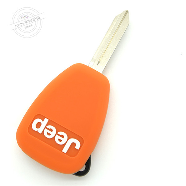 Jeep Free passengers key fob covers|cases|protectors|skins with logo for Compass|free light,8 colors,completely natural silicone.