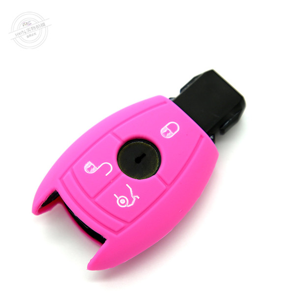 Original Factory Mercedes Silicone key cover|cases|protectors|skins with logo,9 colors completely natural silicone and 3 buttons for most Benz models