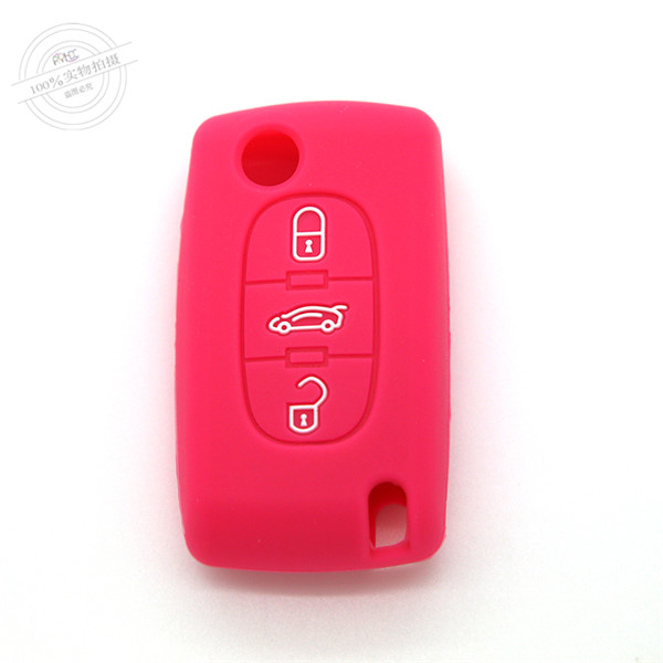  Citroen car key cases|covers|protectors|skins without logo,3 Buttons,10 colors,completely natural silicone.